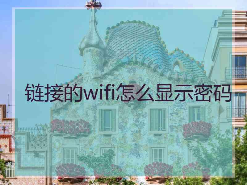 链接的wifi怎么显示密码