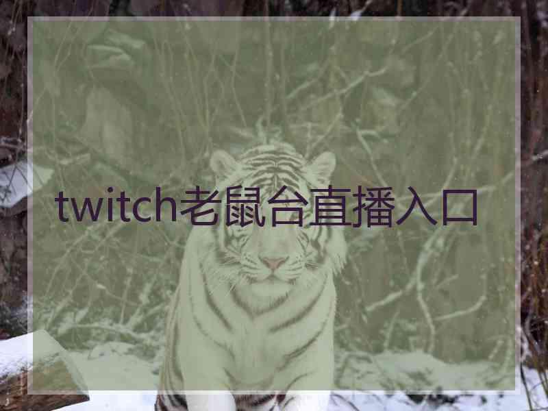 twitch老鼠台直播入口