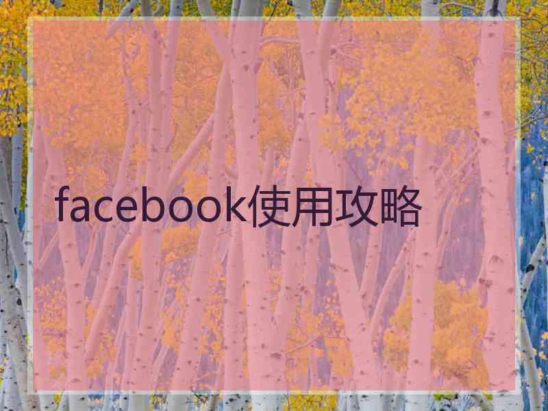 facebook使用攻略