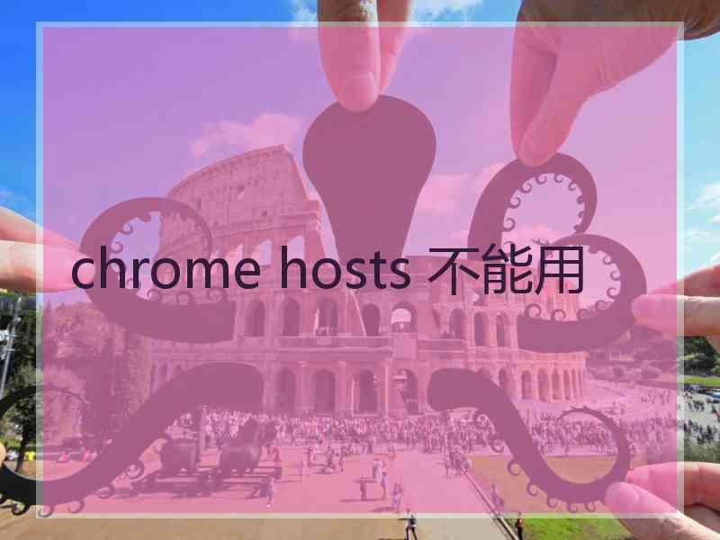 chrome hosts 不能用