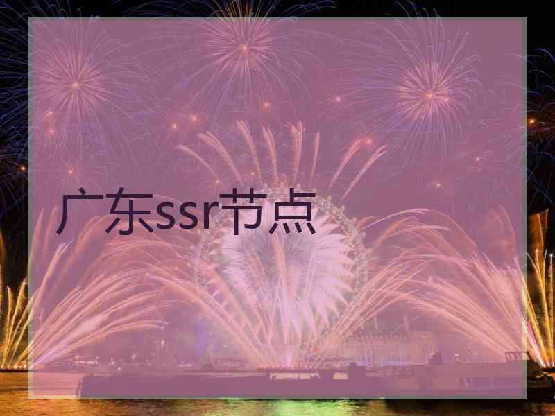 广东ssr节点