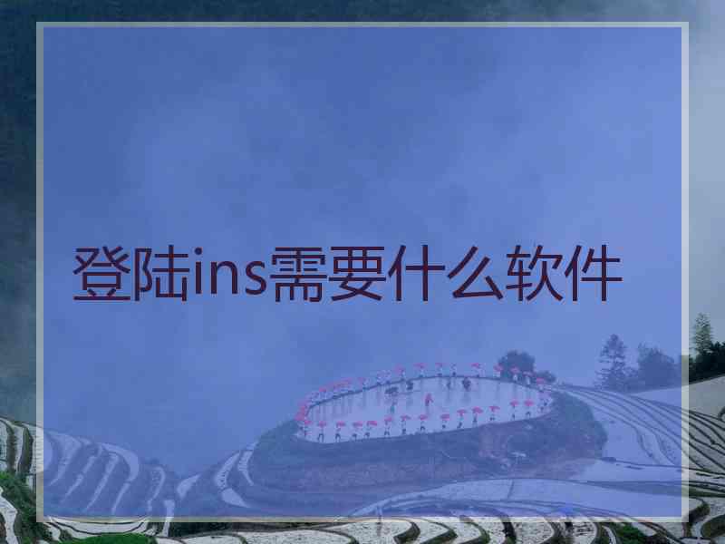 登陆ins需要什么软件