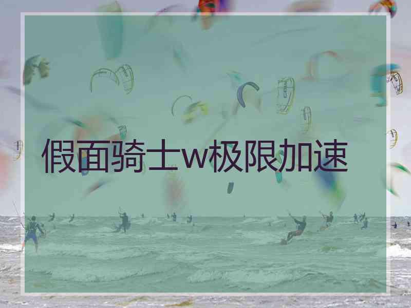 假面骑士w极限加速