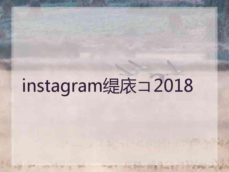 instagram缇庡コ2018