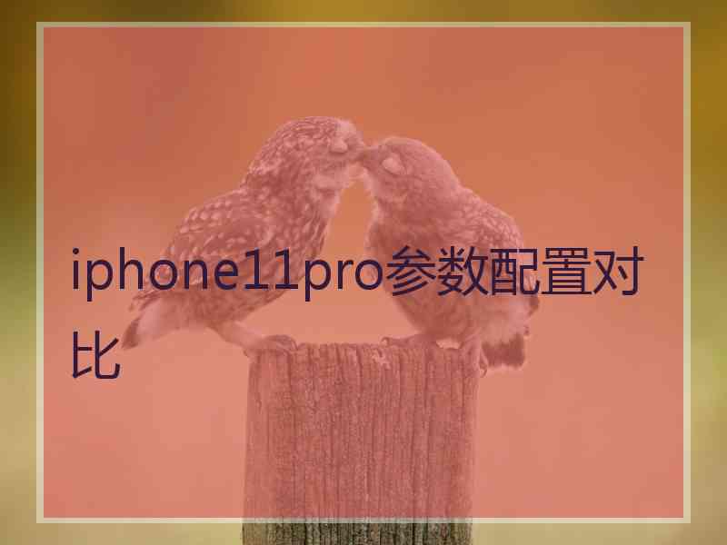 iphone11pro参数配置对比