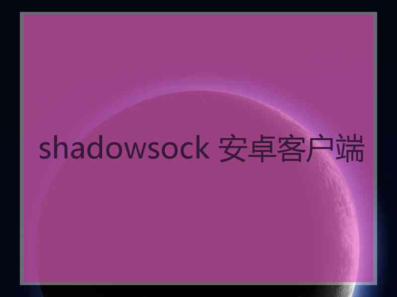 shadowsock 安卓客户端