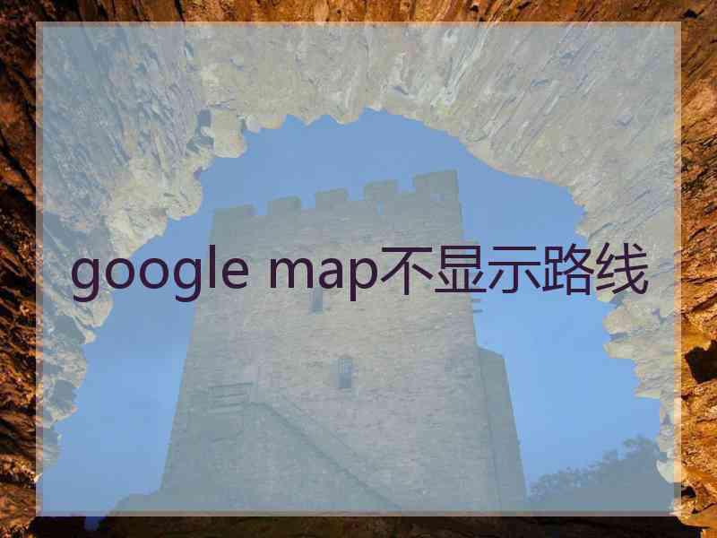 google map不显示路线