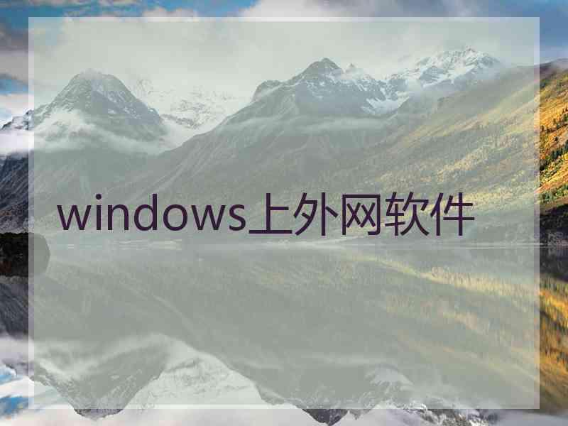 windows上外网软件