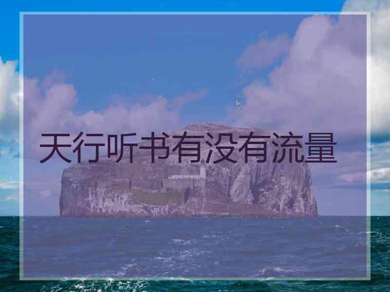 天行听书有没有流量