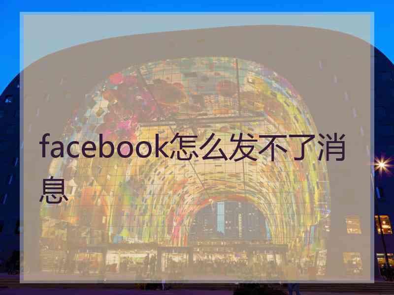 facebook怎么发不了消息