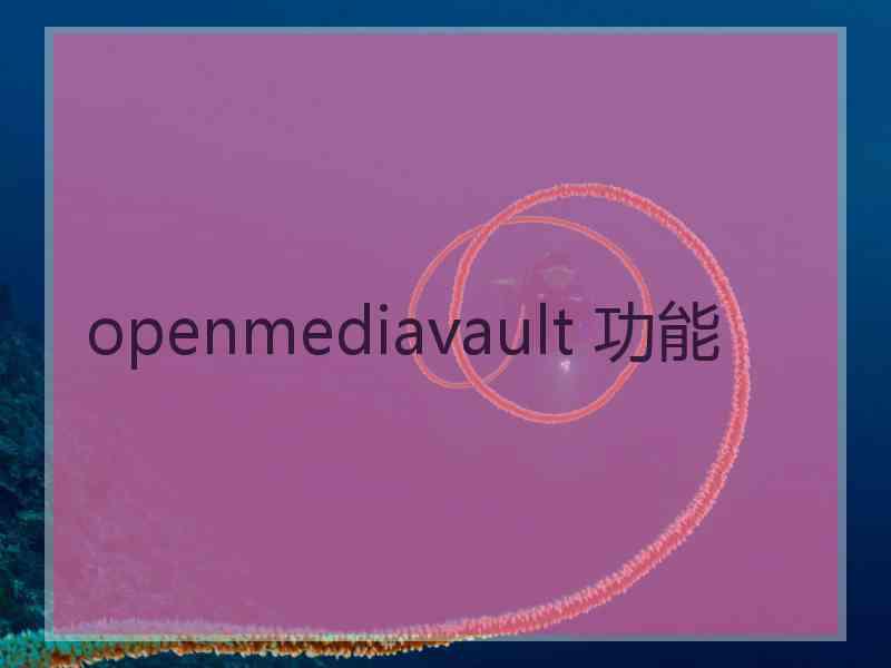 openmediavault 功能