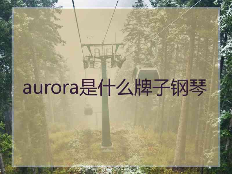 aurora是什么牌子钢琴