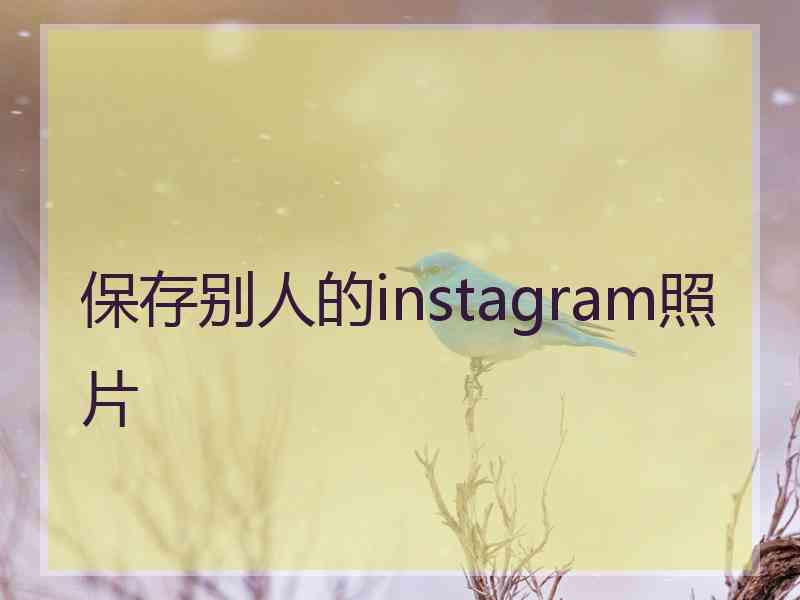 保存别人的instagram照片