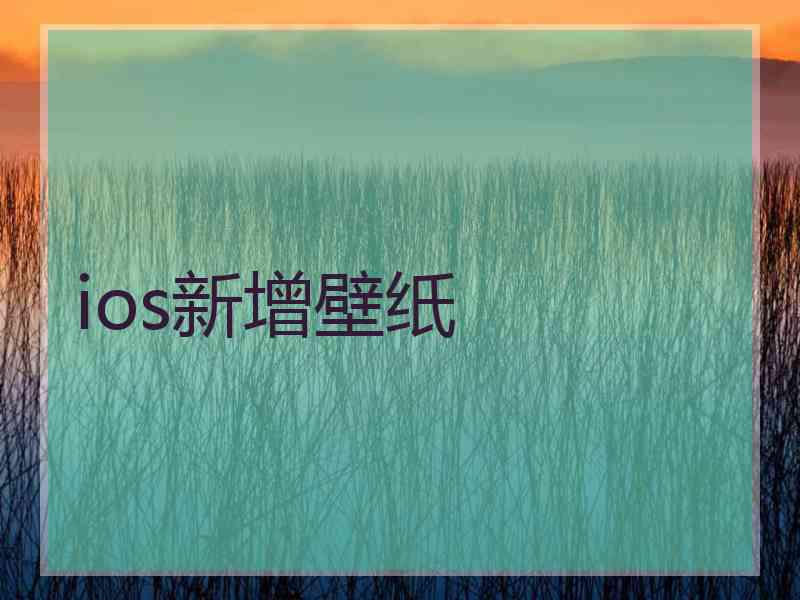 ios新增壁纸