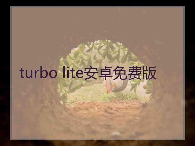 turbo lite安卓免费版