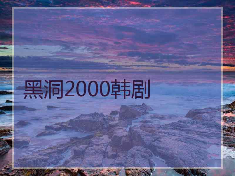 黑洞2000韩剧