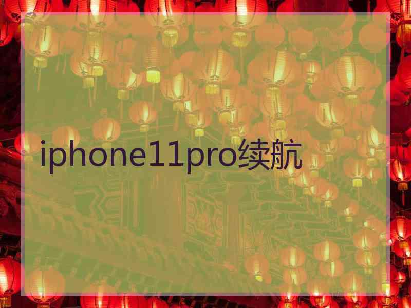 iphone11pro续航