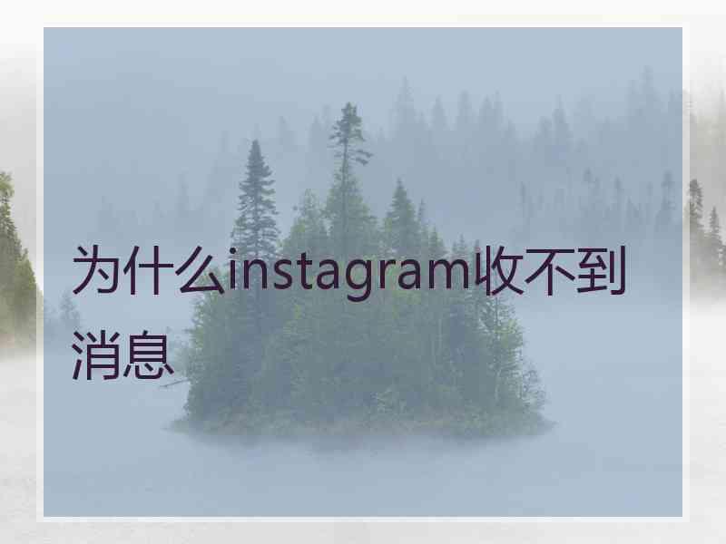 为什么instagram收不到消息