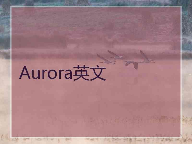 Aurora英文