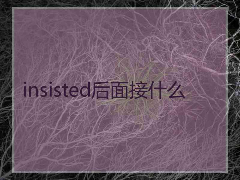 insisted后面接什么