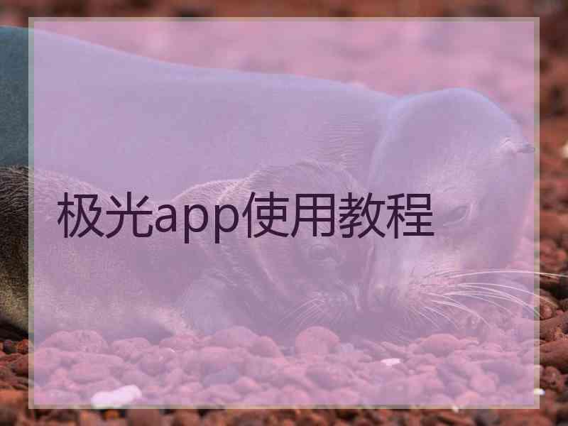 极光app使用教程