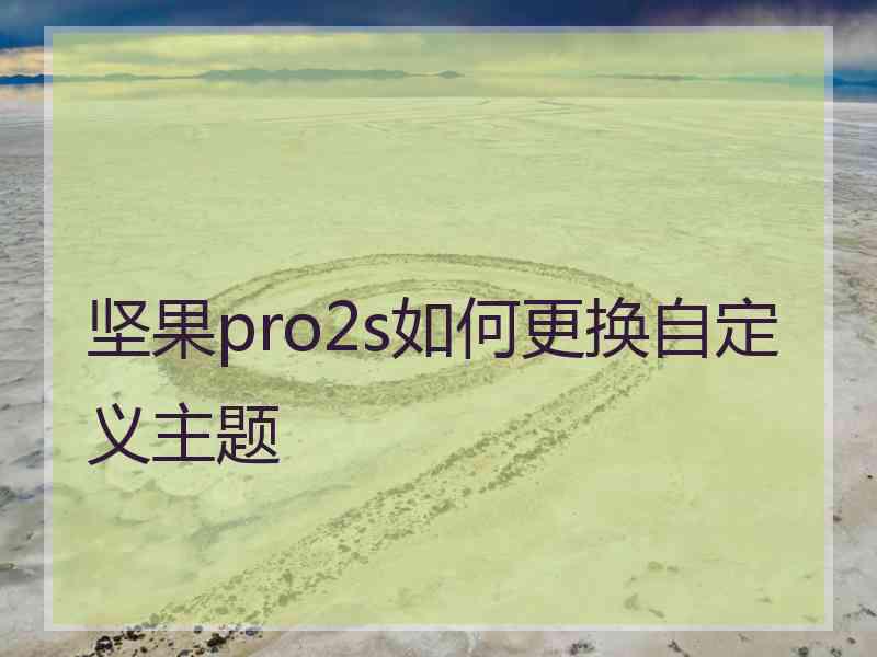 坚果pro2s如何更换自定义主题