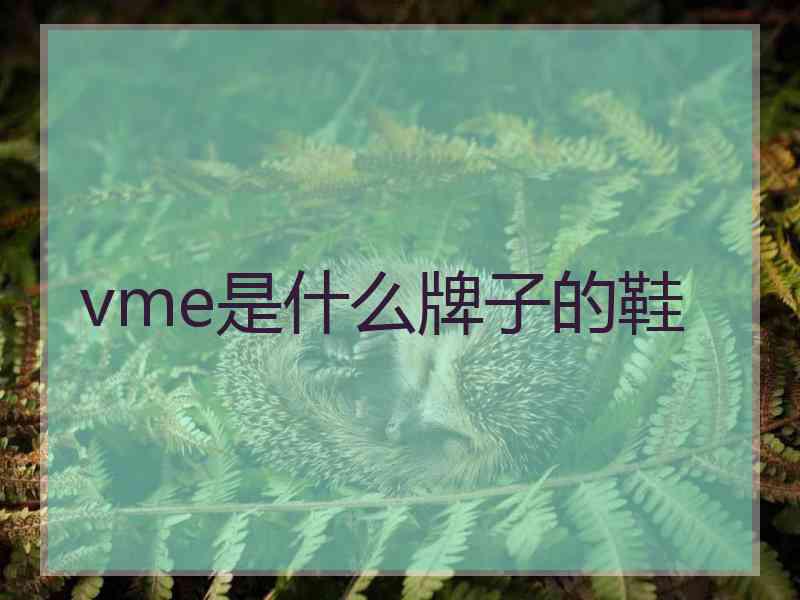 vme是什么牌子的鞋