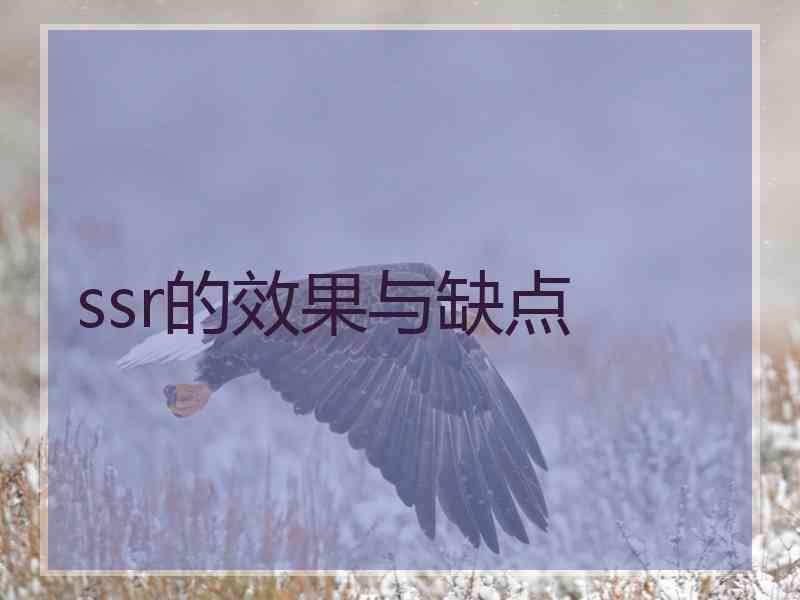 ssr的效果与缺点