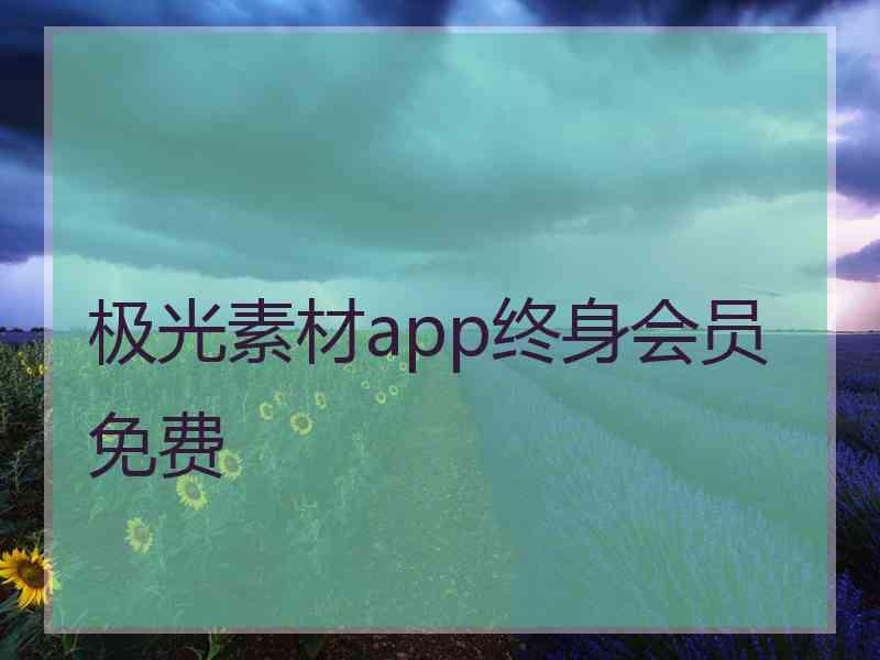 极光素材app终身会员免费