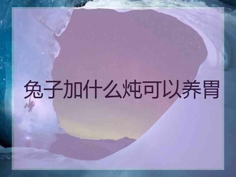 兔子加什么炖可以养胃