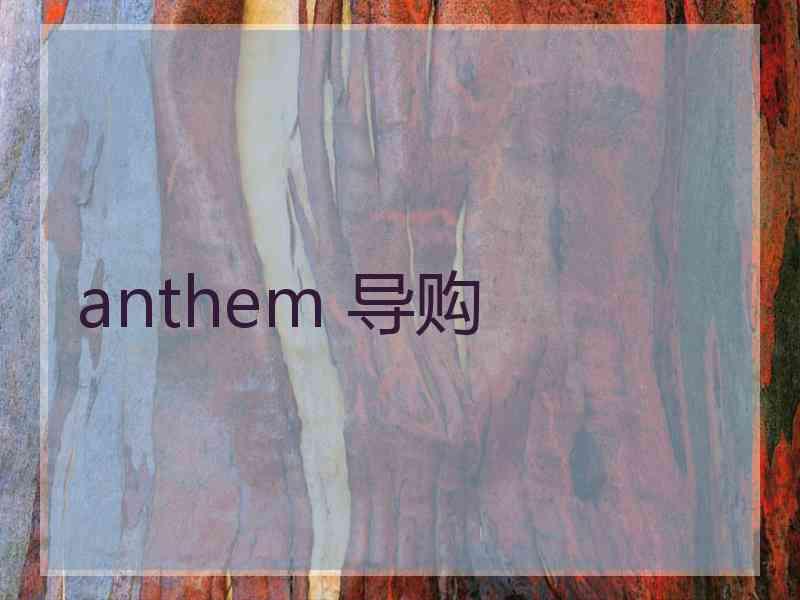 anthem 导购