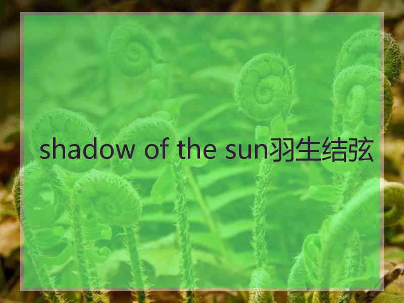 shadow of the sun羽生结弦