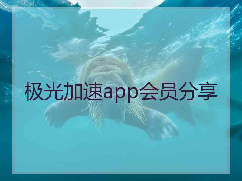 极光加速app会员分享