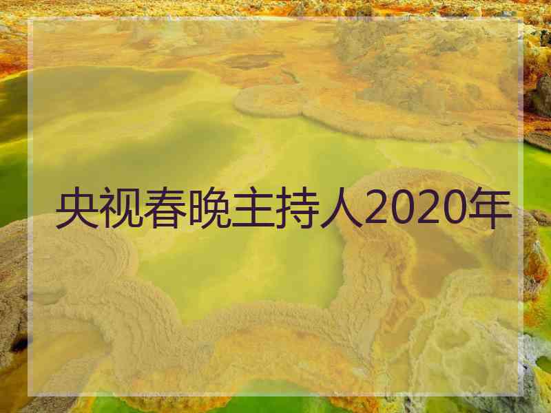 央视春晚主持人2020年