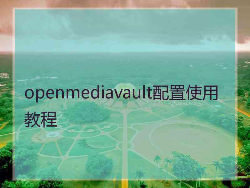 openmediavault配置使用教程