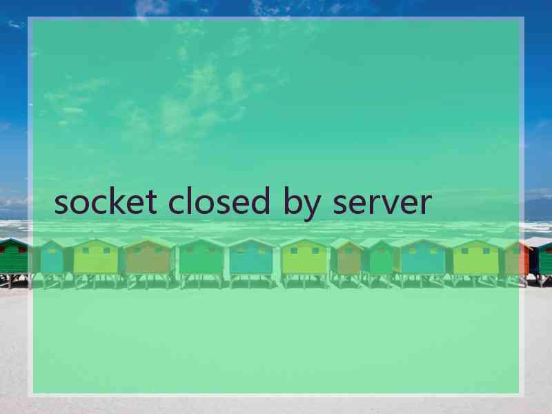 socket closed by server