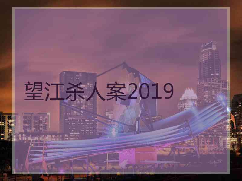 望江杀人案2019