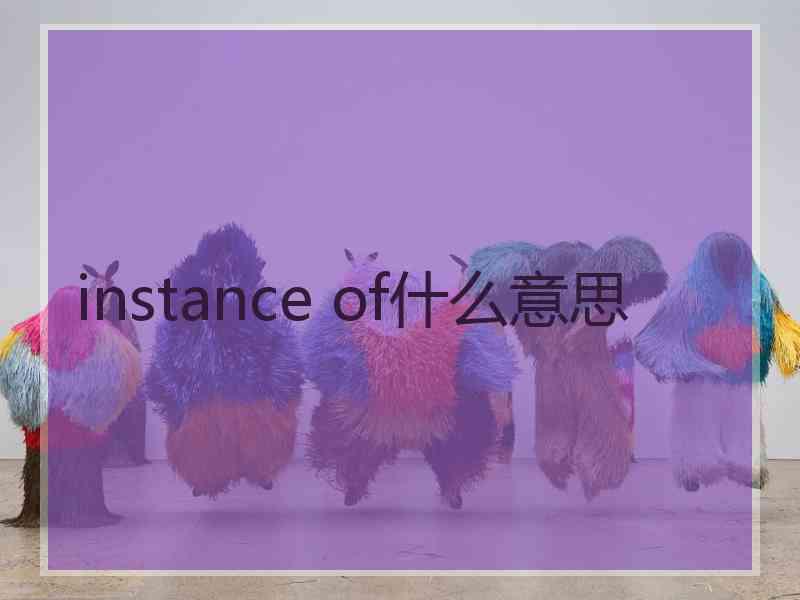 instance of什么意思