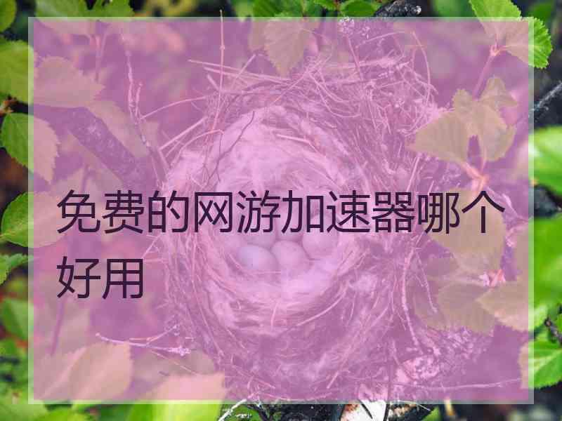 免费的网游加速器哪个好用