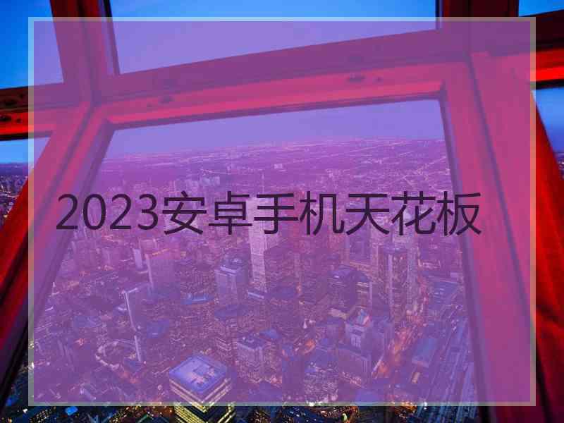 2023安卓手机天花板