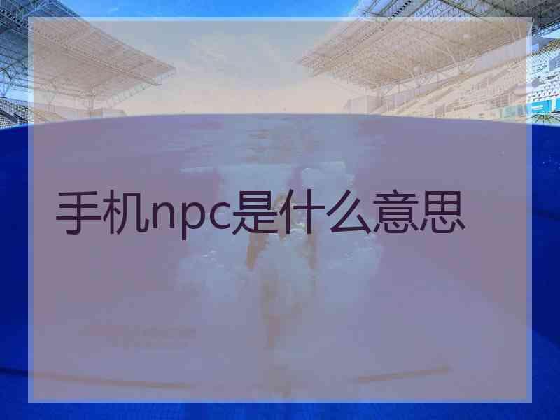 手机npc是什么意思