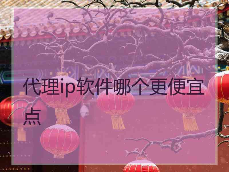 代理ip软件哪个更便宜点