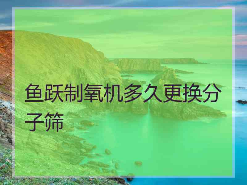 鱼跃制氧机多久更换分子筛