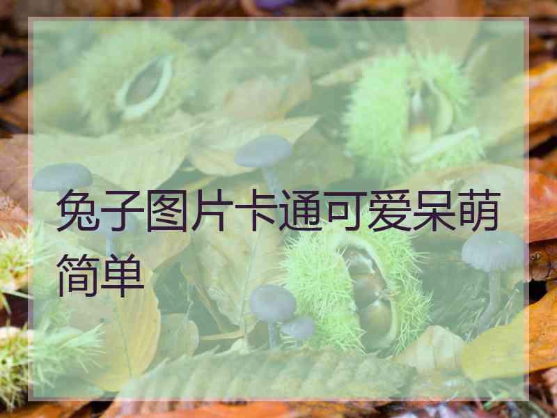 兔子图片卡通可爱呆萌简单