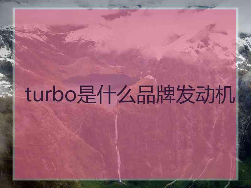 turbo是什么品牌发动机