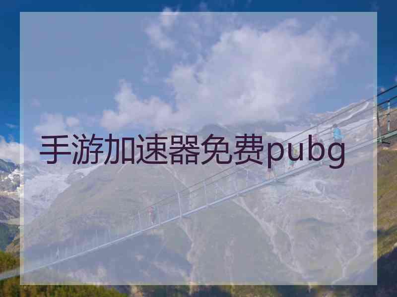 手游加速器免费pubg