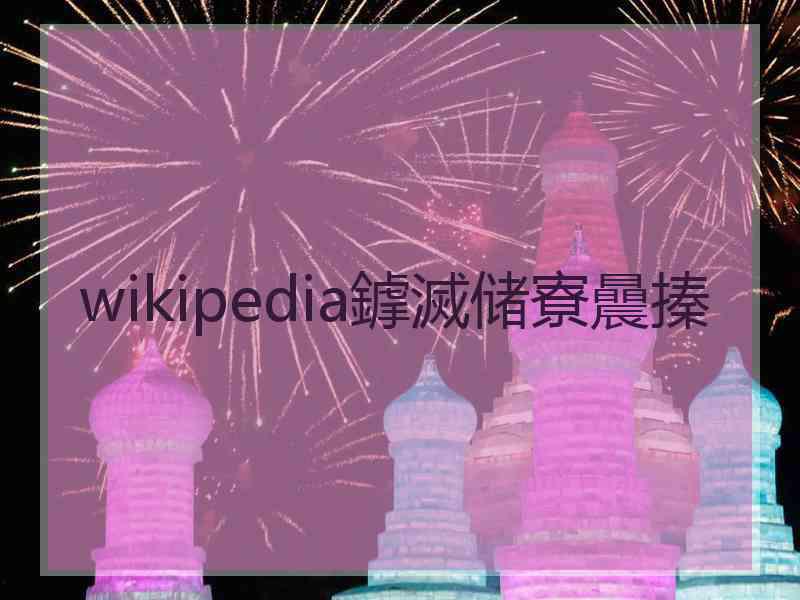 wikipedia鎼滅储寮曟搸