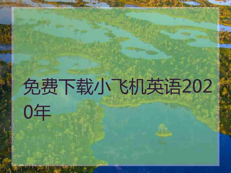 免费下载小飞机英语2020年