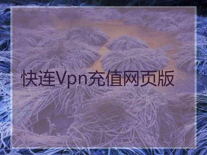 快连Vpn充值网页版