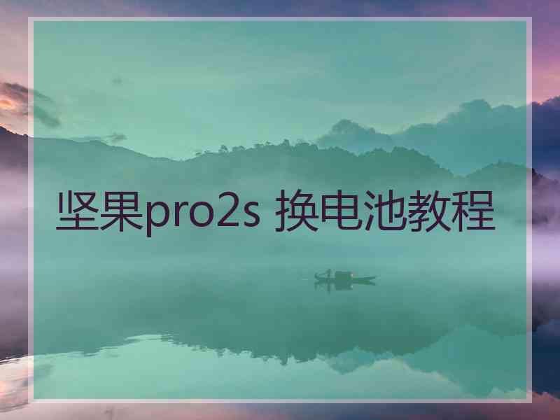 坚果pro2s 换电池教程